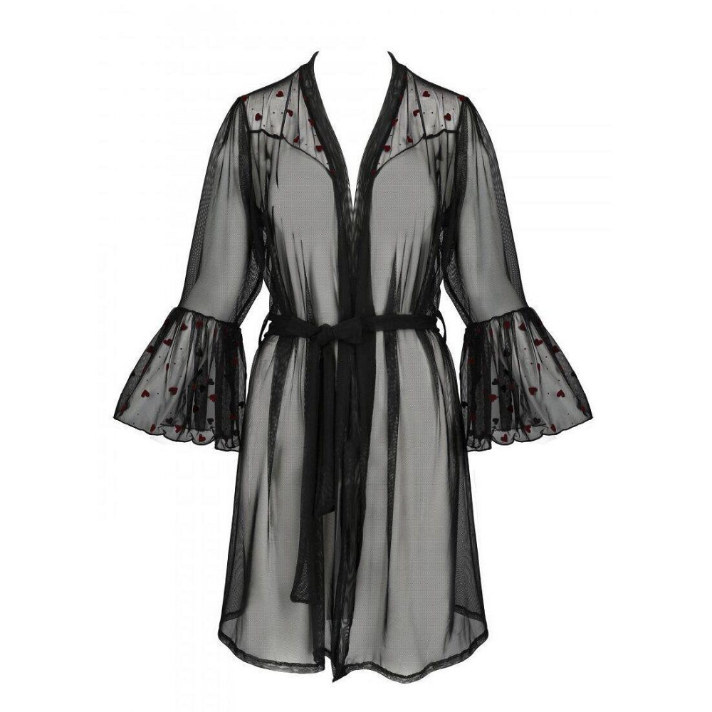 Повітряний пеньюар Passion LOVELIA PEIGNOIR L/XL, black Sex Aura Київ - фото 5
