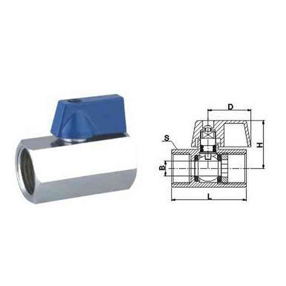 Кран кульовий міні SOLOMON 1/2″ ВВ NV-3024 (2шт. в упак.) Київ