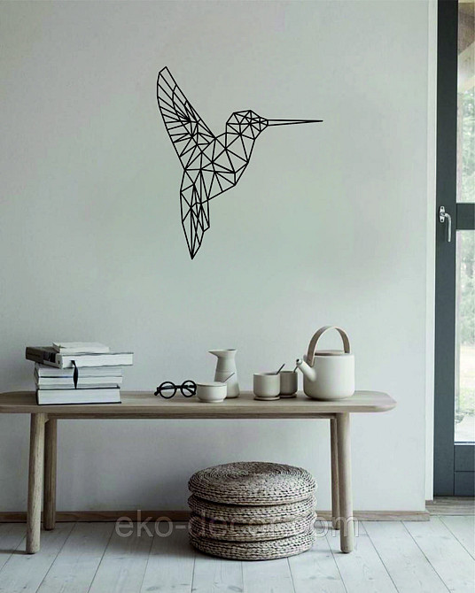 Настенный декор Панно «Колибри» Декор на стену 70*60 см, Черный Киев - изображение 8