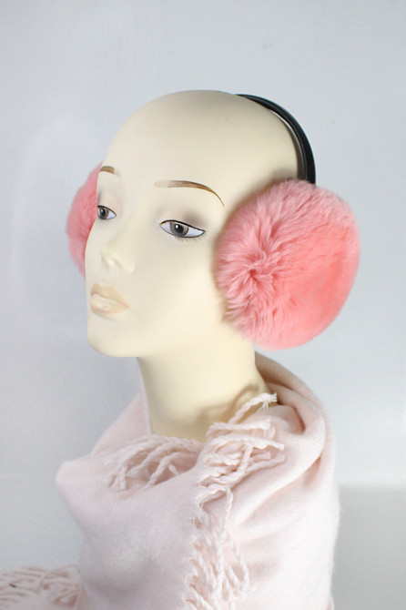 Меховые наушники детские из Rex Персиковый Харьков - изображение 2