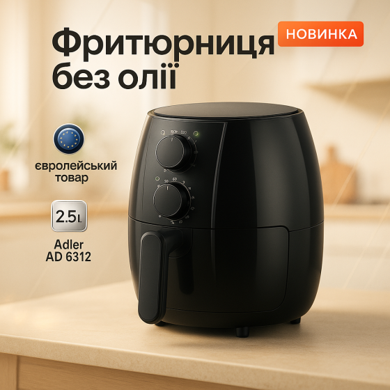 Электрическая фритюрница без масла, Аэрогриль воздушная, Аэрофритюрница электрическая сенсорная GQ-79 Львов