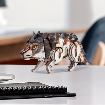 Пазл Cubic Fun тривимірний Дикі тварини Сірий вовк (DS1180h) Вінниця - фото 2