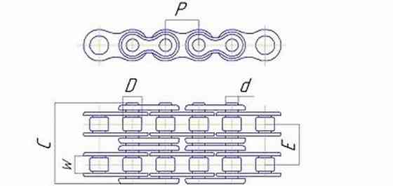 Цепь редуктора мотоблок   168F/170F   (6,5/7Hp) Мукачево