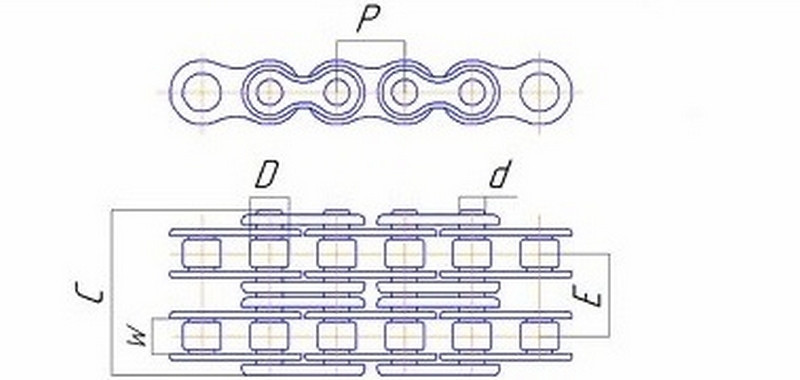 Цепь редуктора мотоблок   168F/170F   (6,5/7Hp) Мукачево - изображение 1
