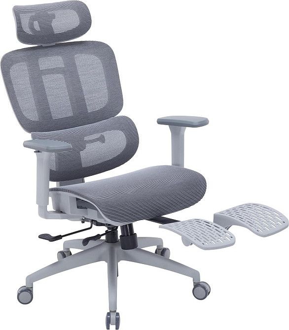 Крісло офісне Officepro Skyline Footrest Gray/Dark Gray (OC750-G-DG-DG) ( 27540 ) Харків - фото 7