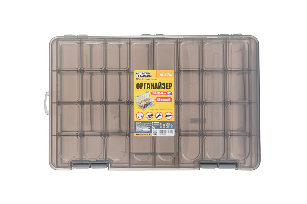 MASTERTOOL Органайзер двосторонній MASTERTOOL 15" 375х225х72 мм 45 секцій 79-2079 Киев - изображение 1