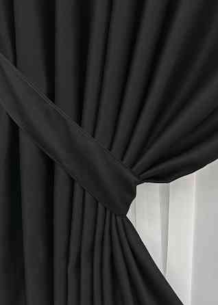 Комплект готових штор VR-Textil Bagema Rvs № 1895ш Чорний 140х270 см 2 шт (39-0085) Київ