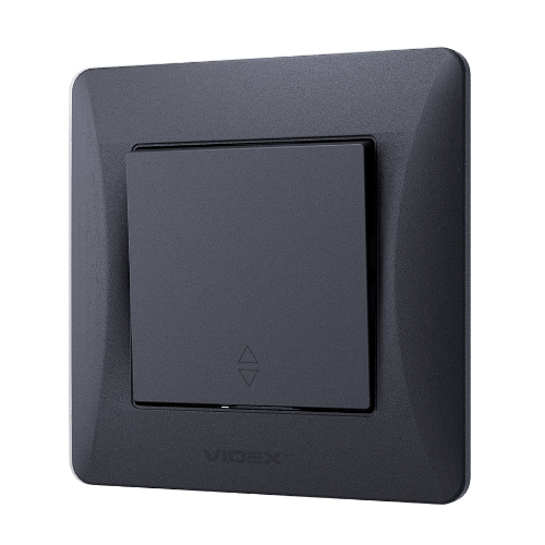 BINERA чорний графіт Вимикач внутрішній прохідний 1кл Videx Житомир - фото 4