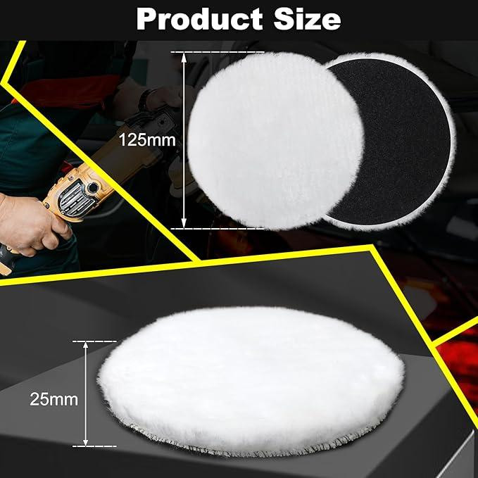 Шерстяные диски для полировки 125 мм, 2 шт Киев - изображение 2