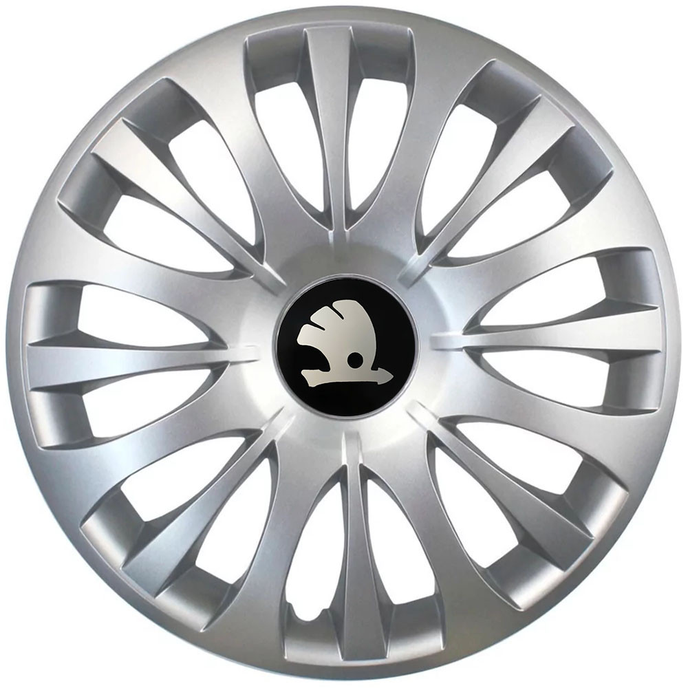 Автомобильные модельные колпаки R15 Skoda 329 4шт, SJS, серебряные Киев - изображение 1