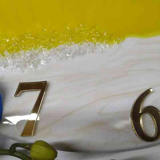 Часы настенные 40 см из эпоксидной смолы ручной работы Днепр