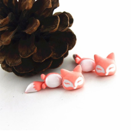 Сережки Лисички дитячі 35 мм персиковий Київ - фото 1