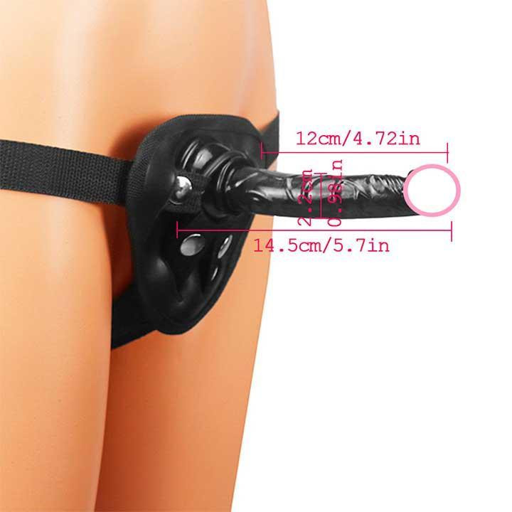 Набір: трусики для страпона, фалоімітатор і кільця під різні фалоси - Чорний Вінниця - фото 2