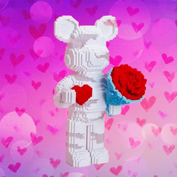 Конструктор Magic Blocks Медвежонок Bearbrick, 3D-модель из 12800 деталей, 55 см Запорожье - изображение 1