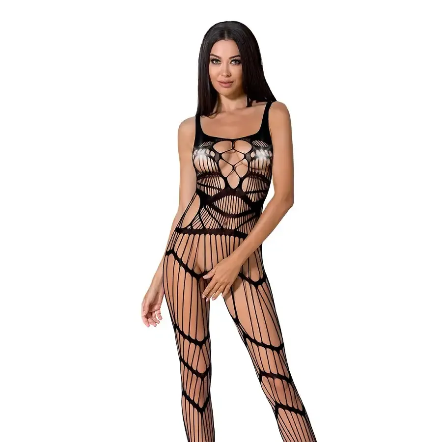 Бодістокінг Passion BS058 black, комбінезон, дуже повітряний Львів - фото 1