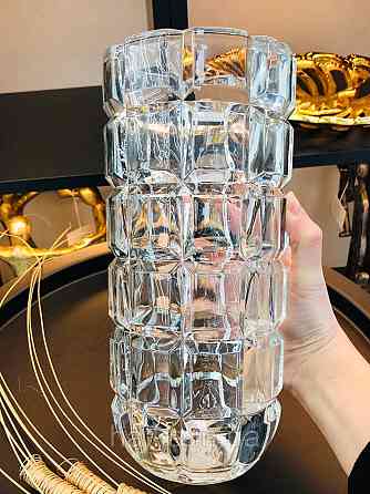 Ваза скляна Olens "Валенсія" 13,6*27,8 см прозоре товсте скло Київ