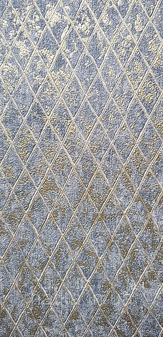 Шпалери вінілові на флізеліні Marburg Aura метрові смуги сіточкою структурні золотисті на чорному Київ - фото 2