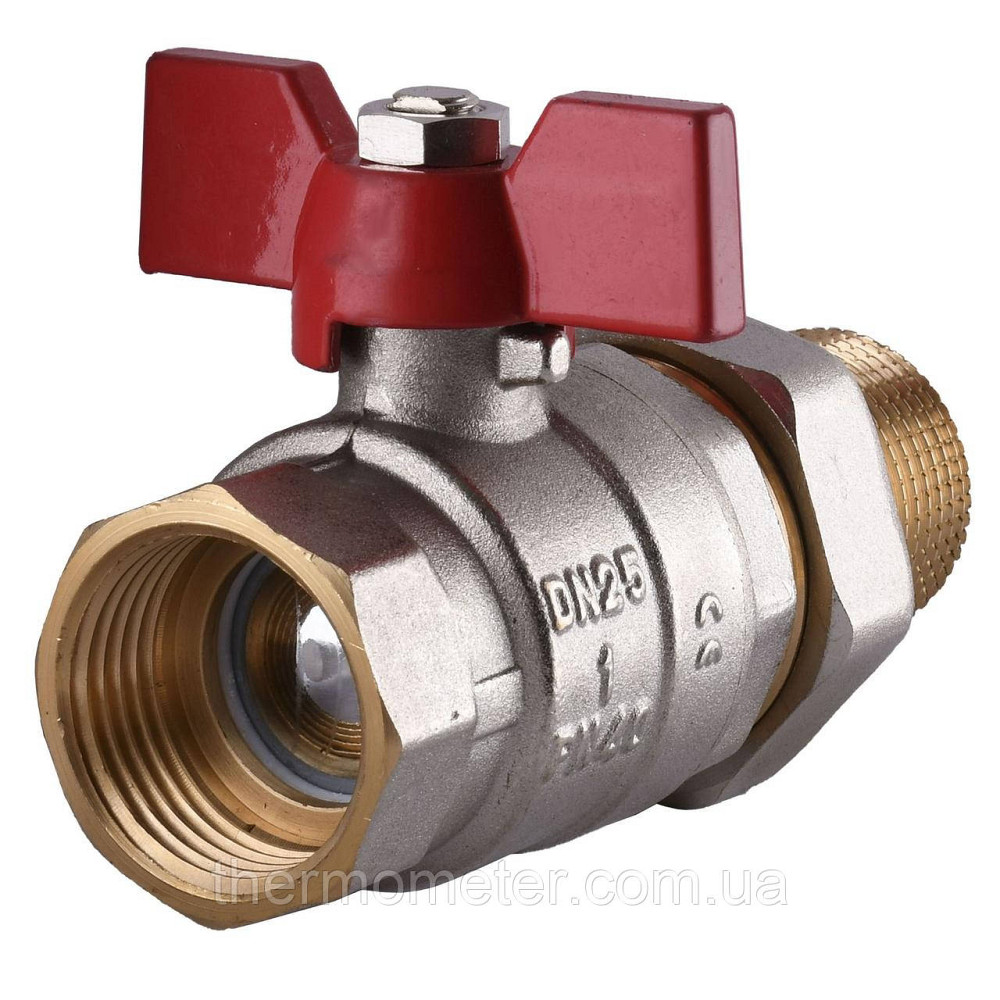 Кран шаровый прямой с американкой SOLOMON 1″ УСИЛЕННЫЙ 1042 Киев - изображение 2