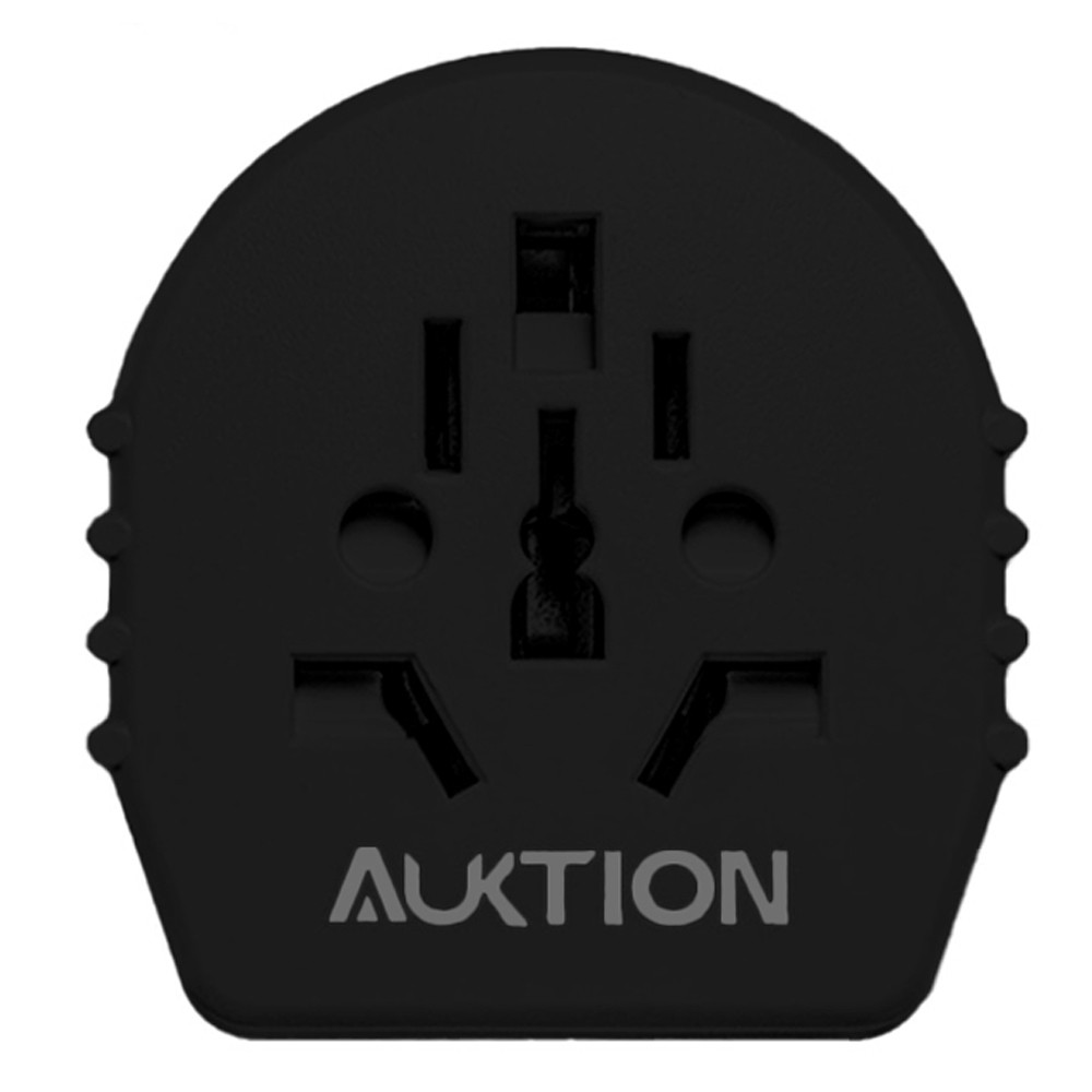 Універсальний перехід Aukion з US/UK/AU на євро (EU) вилку v2 (Чорний, 16А) Миколаїв - фото 2