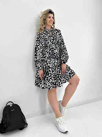 Легка жіноча сукня оверсайз "Lichi" оптом | Батал | Розпродаж моделі Чорний, 50-52 Київ