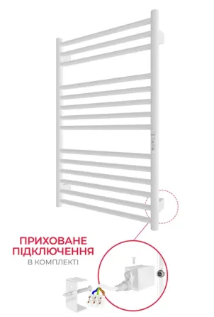 Електрична рушникосушка HF Greenwich 770х530 TR K біла матова Київ