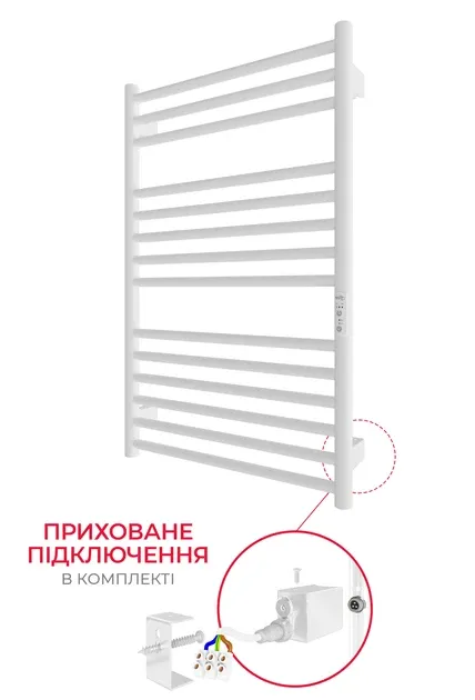 Електрична рушникосушка HF Greenwich 770х530 TR K біла матова Київ - фото 2