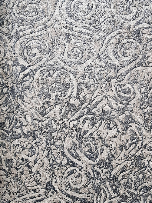 Шпалери вінілові на флізеліні гарячого тиснення DU&KA 1.06х10 вензель основа під штукатурку сірі коричневі Київ - фото 2