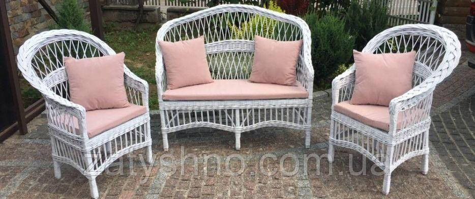 Меблі з лози біла з диваном Київ - фото 4