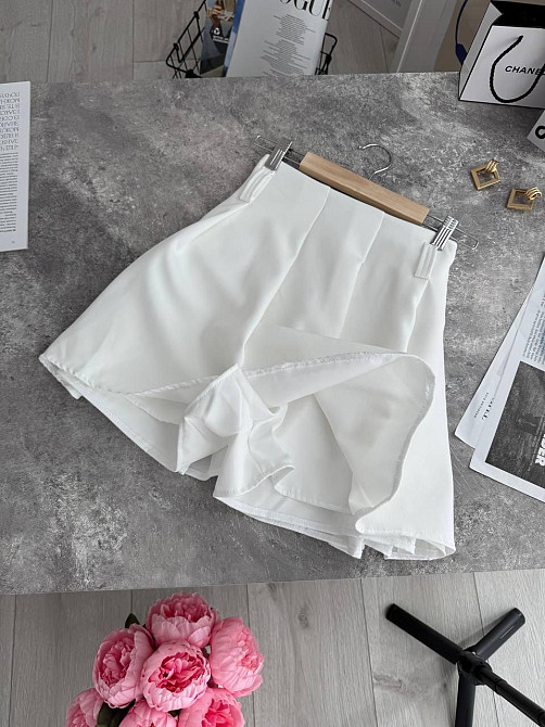 Жіноча трендова міні спідниця-шорти турецька костюмка Одеса - фото 2