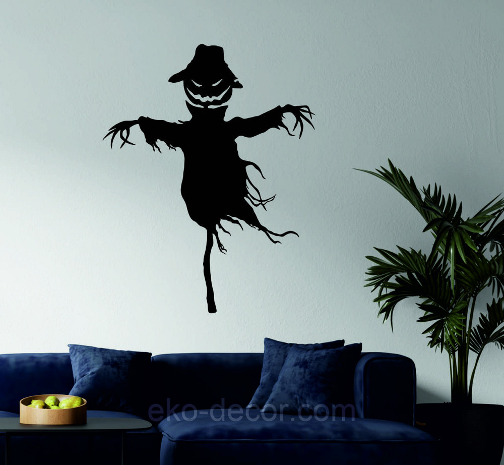 Декоративне настінне Панно «Пугало. Гелловін », Декор на стіну 70*55 см, Чорний Київ - фото 2