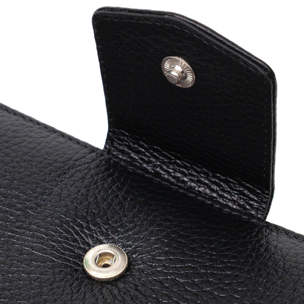 Шкіряний жіночий гаманець з блоком для карт та документів Чорний (Tony Bellucci) Київ - фото 7