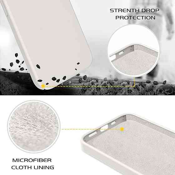 Чехол DOMAVER жидкий силикон для iPhone 13 6.1 ультратонкий матовый бежевый защитный Киев