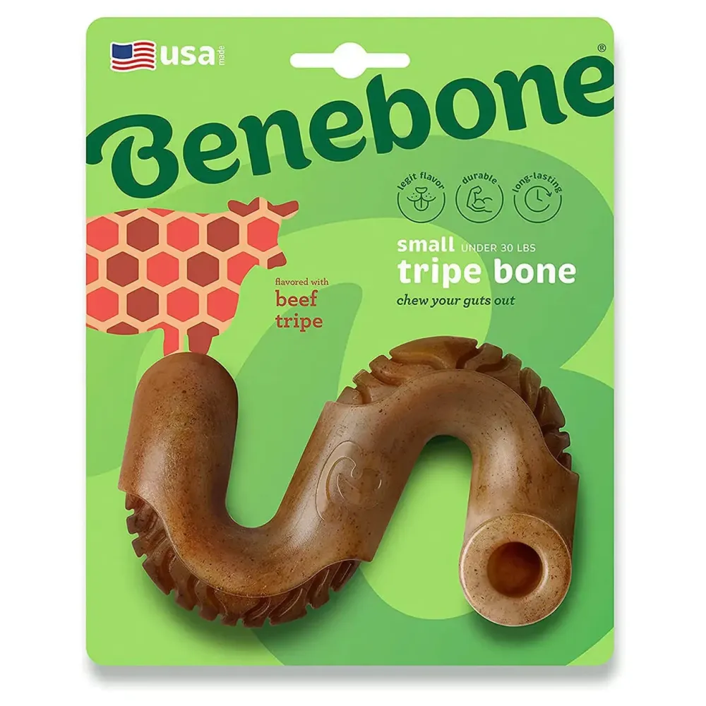 Жувальна іграшка для собак Бенебон Benebone Tripe Bone Beef зі смаком яловичого рубця для собак до 27 кг (розмір M) Вінниця - фото 1