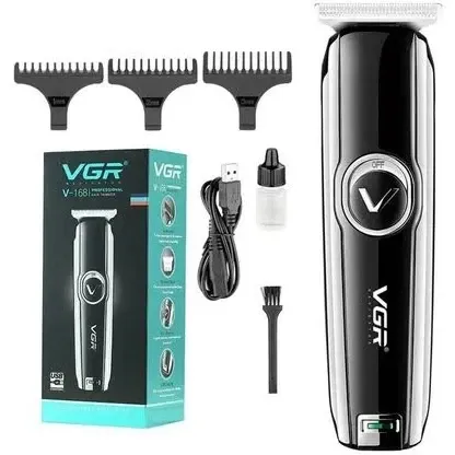 Аккумуляторная машинка для стрижки VGR V-168, 3 насадки, автономная работа 120 минут, индикатор заряда 8642 Одесса - изображение 5