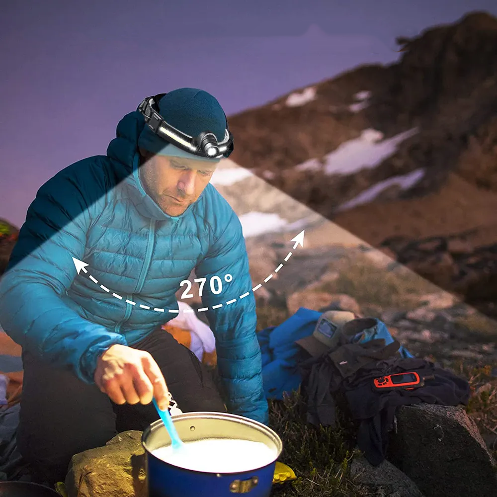 Ліхтарик налобний BL-W678-2-P50+COB,зі зумом та USB SBR Київ - фото 2