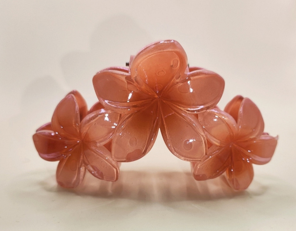 Заколка-крабик цветок 9 см Красный Смела - изображение 2