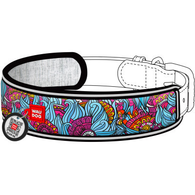 Эргономичные накладки на ошейник WAUDOG Nylon с QR-паспортом Лето M-XL 20-25 мм (2401-0062) Винница - изображение 1