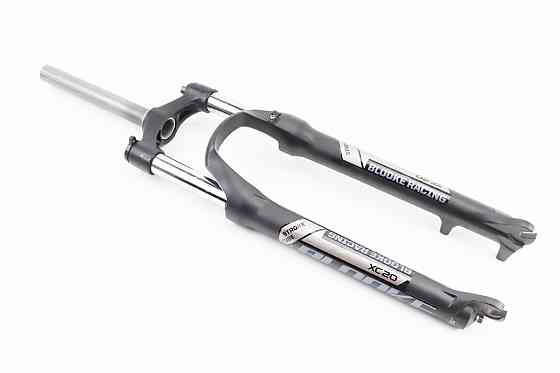 Вилка 27,5" амортизаційна, без різьби 1-1/8" (28,6мм), шток 205мм, з ходом 100мм, Disk-brake, M Lockout, алюмінієва, чорна BLOOKE XC20 Київ