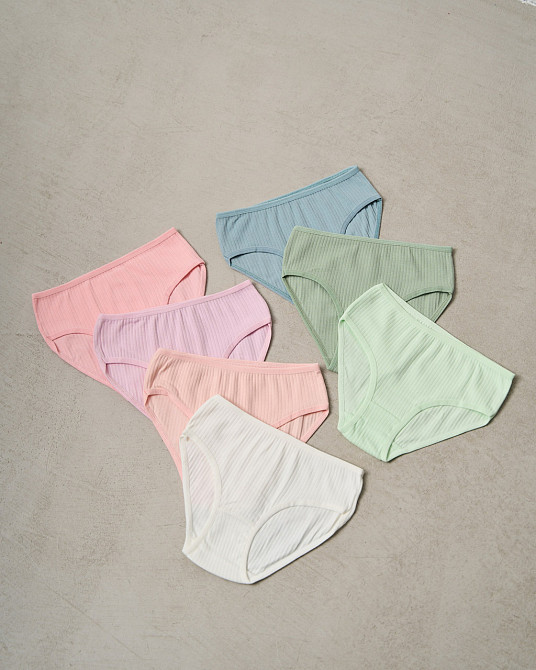 Набор детских трусиков на девочку недельки из 7 шт в рубчик. Nicoletta 740156 6-7 Киев - изображение 4