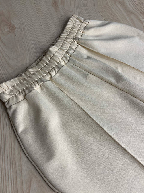 Брюки женские MY CITY 8286 палаццо-клеш с высокой посадкой молочные, молочний, L Киев - изображение 10