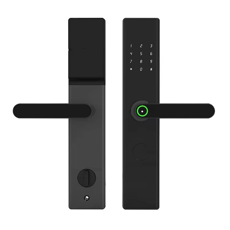 Смарт замок кодовий розумний дверний KHS-DA01 з відбитком пальця і ключ-картою і розблокуванням по обличчю, чорний Кам'янець-Подільський - фото 3