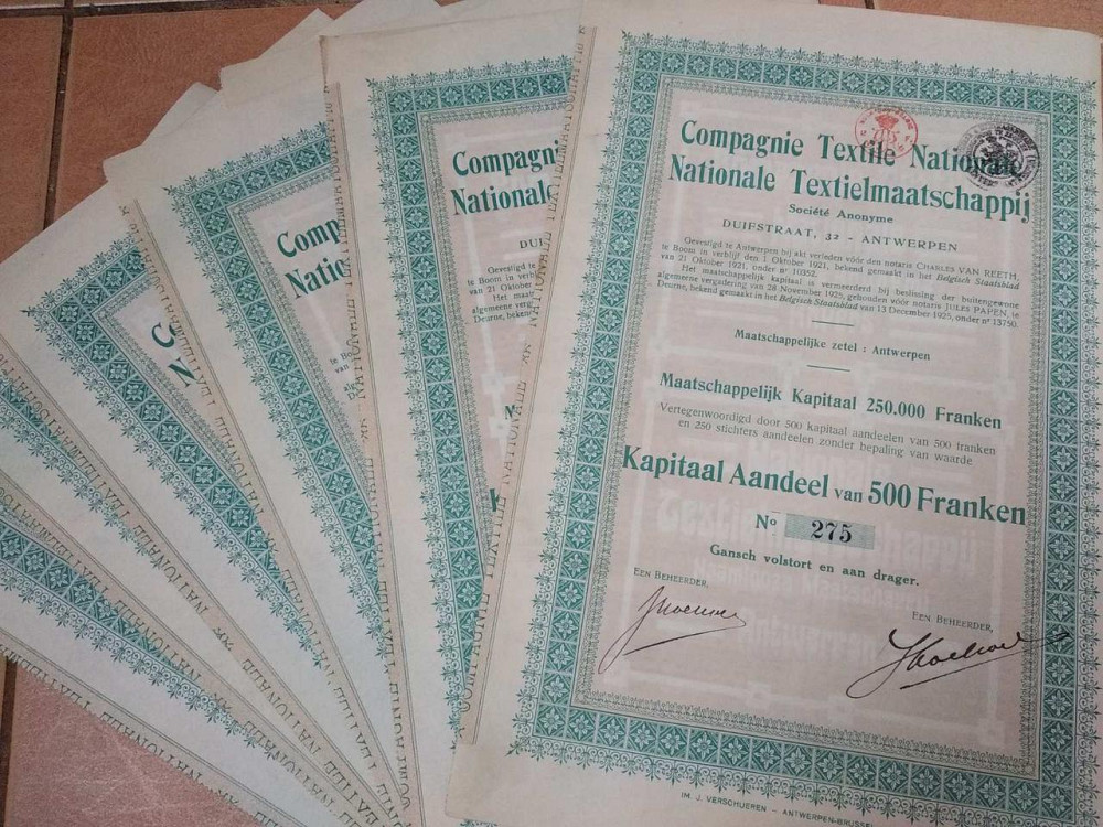 Акция. Бельгия. 1921 год (5 - 47) Полтава - изображение 1