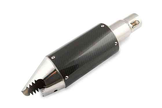 Глушник (тюнінг) 370*100mm (нержавіюча сталь, овал, карбон сірий, прямоток) (mod:1) 118 Киев