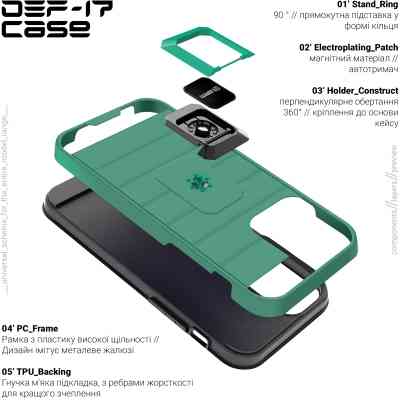 Чехол для мобильного телефона Armorstandart DEF17 case Samsung A03 (A035) Military Green (ARM61351) Винница