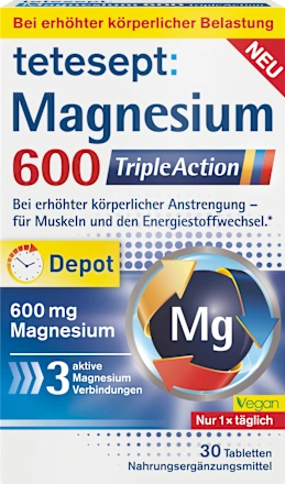 Tetesept Magnesium 600 Triple Action Tabletten 30 St Таблетки Магний 600 Тройного действия 30 штук Киев - изображение 1