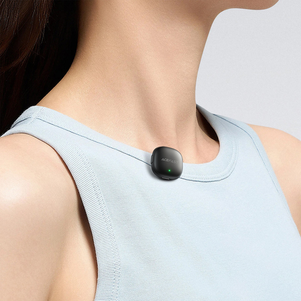 Бездротова мікрофонна система ACEFAST R1 wireless lavalier microphones Black Київ - фото 9