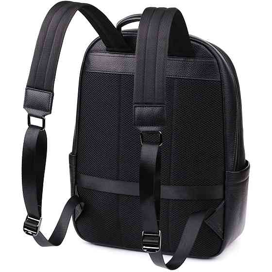 Вместительный рюкзак для мужчин из натуральной кожи Vintage 23045 Черный Киев