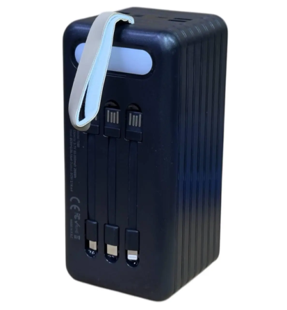 Универсальная мобильная батарея Power Way TX80 80000mAh 22.5W+PD20W Черный Винница