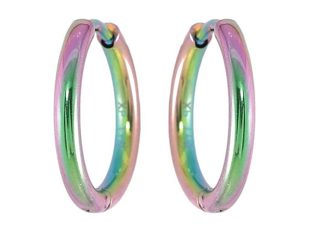 Сережки Stainless Steel хамелеон кільця «Класика, шир. 1.8 мм» ø 16 мм (253530) ТМ XUPING Київ - фото 1