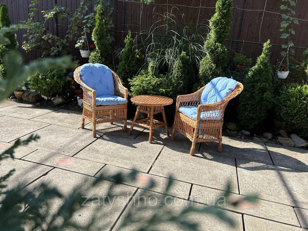 Меблі плетені з лози з накидками Київ - фото 4